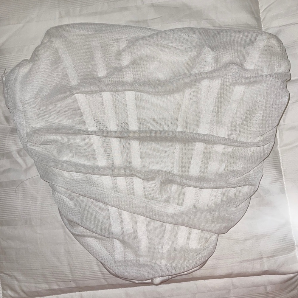 White corset crop top